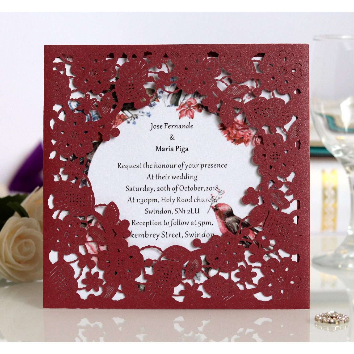 Square Laser Cut Invitation Card Annual Meeting Invitation 
